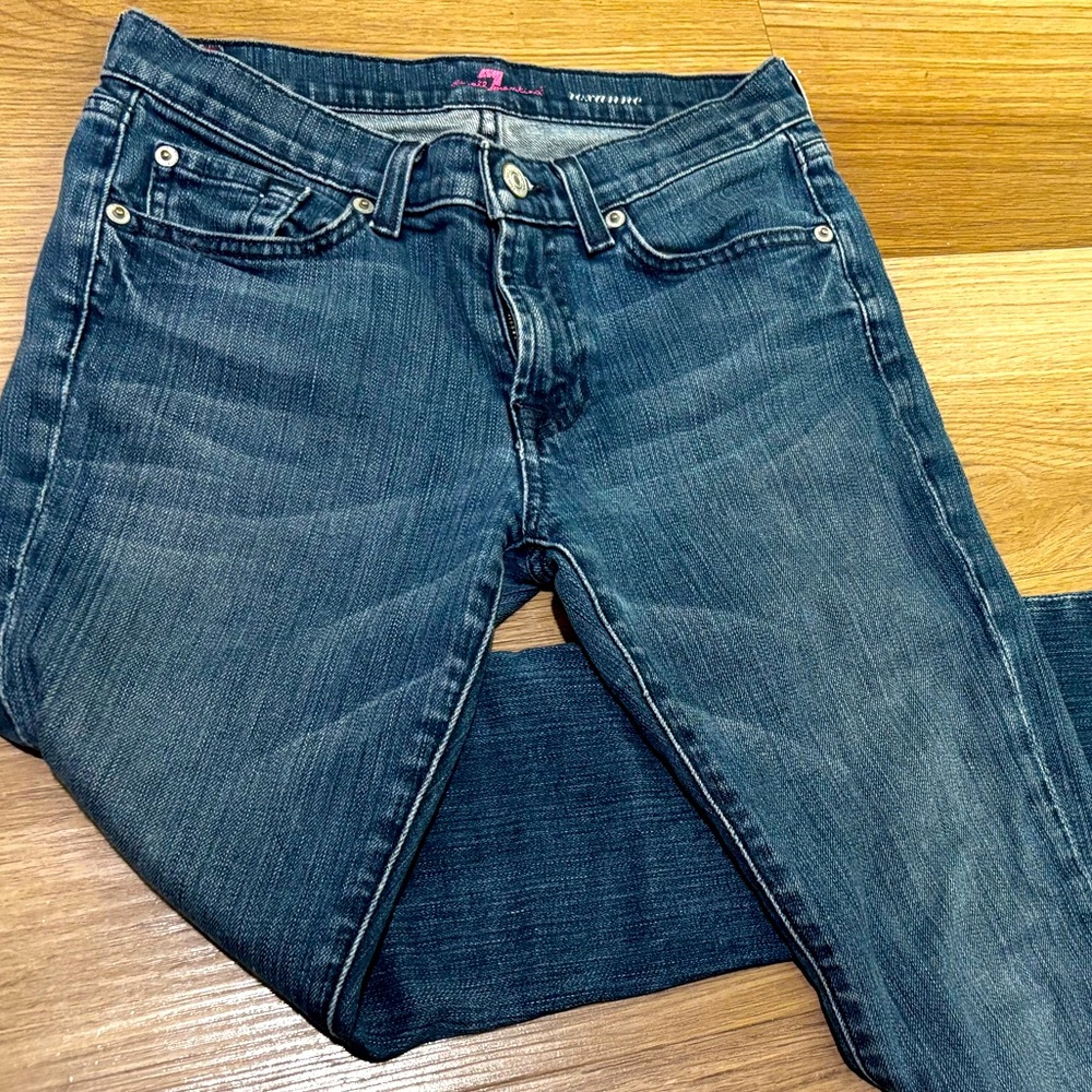 7 For All Mankind Roxanne straight jeans in size 14 Girls